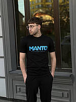 Футболка Manto / Футболка манто / Чоловіча футболка Manto / Чорна футболка Manto / Спортивна футболка