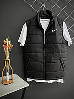 Демісезонний костюм чорний худі/штани + жилетка Nike хорошее качество