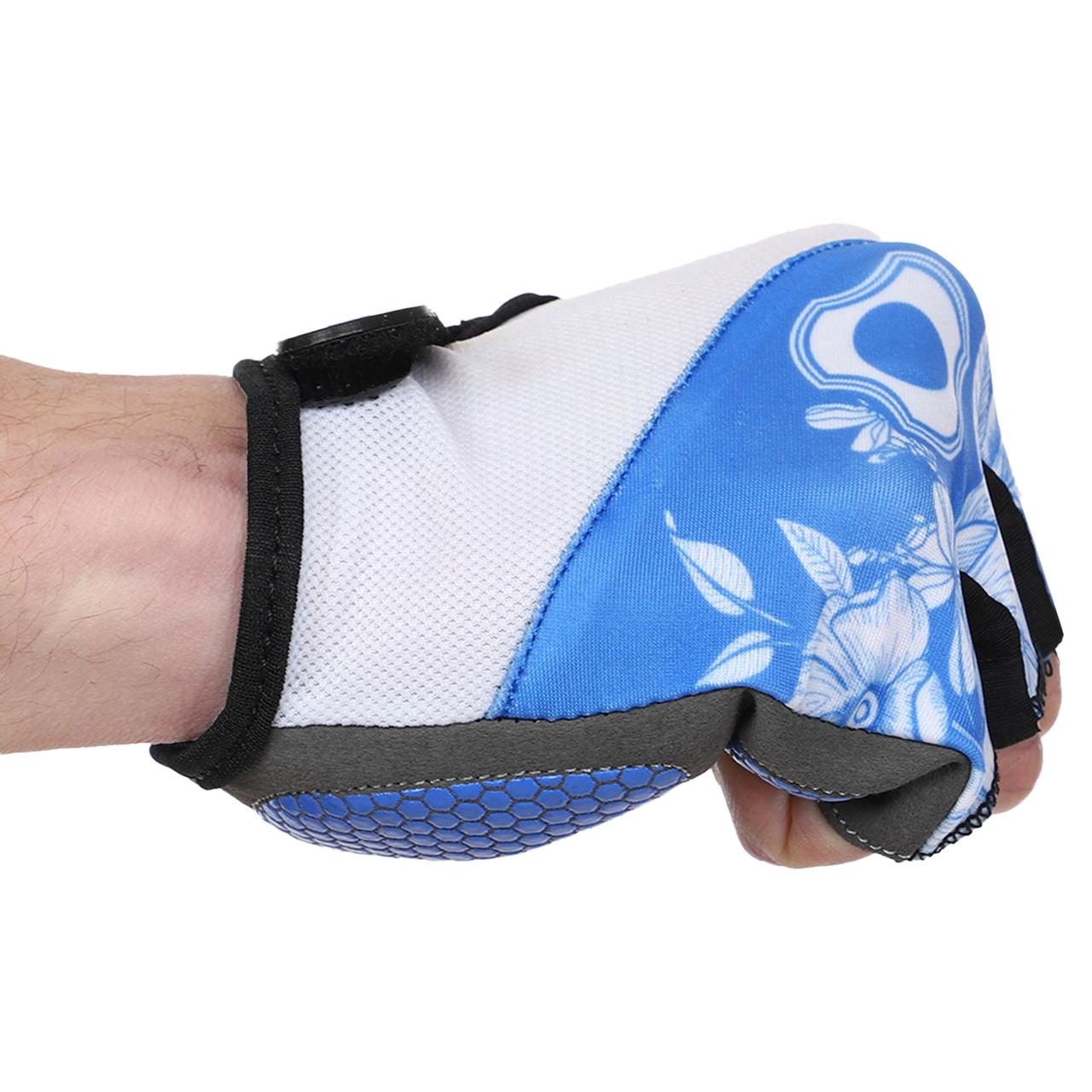 Перчатки для фитнеса и тренировок HARD TOUCH FG-9524 размер L цвет черный-белый-синий as - фото 6 - id-p2197534614