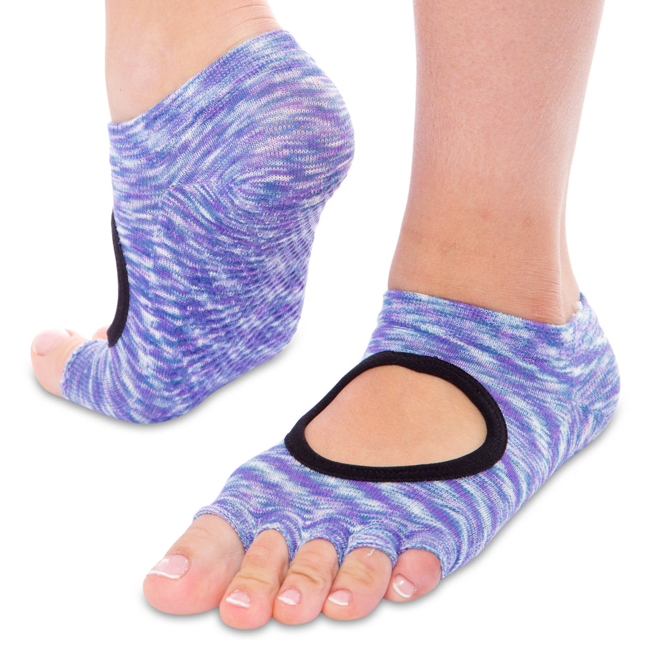 Носки для йоги с открытыми пальцами Zelart FI-0438-1 цвет синий as - фото 1 - id-p2197534620