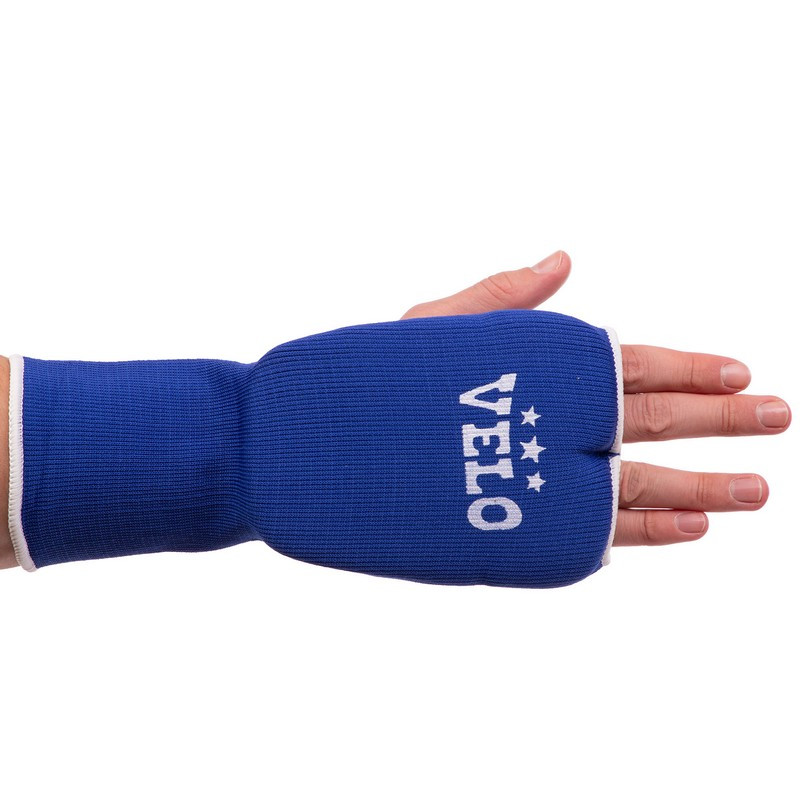 Перчатки (накладки) для карате удлиненные VELO ULI-10019 размер L цвет синий as - фото 2 - id-p2197534625