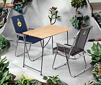 Комплект туристической мебели стол деревянный + 2 стула Vista Comfort