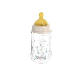 Пляшечка NIP Cherry Green 260 мл РР широке горло + соска вишенька, beige 35126