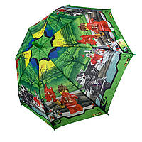 Детский зонт "Лего Ниндзяго" для мальчиков от Paolo Rossi, с зеленой ручкой, 0017-1 Real