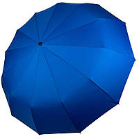 Однотонный зонт-автомат от Toprain на 12 спиц, синий, 0512-8