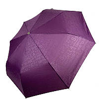 Женский зонт полуавтомат фиолетовый с принтом букв по куполу 02052-5