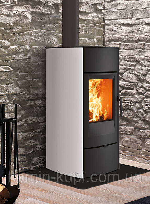 Піч-камін E530 STEEL Piazzetta Італія 8,5 кW, фото 1