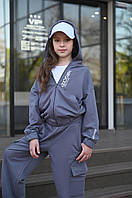 Стильный спортивный костюм КАРГО для девочки подростка на рост 140,146,152,158,164