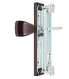 Ручка дверна ROSTEX 802R Fix-mov 85мм хром коричнева 38-55мм комплект, фото 3