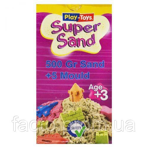 Кінетичний пісок Play Toys Super Sand 500 г Різнобарвний PT 42410 FT, код: 6486884
