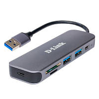 Концентратор D-Link DUB-1325 2xUSB3.0, 1xUSB TypeC, 1xSD, 1x-microSD, USB 3.0 (DUB-1325) sn