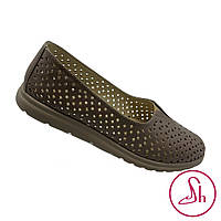 Балетки літні жіночі бежевого кольору “Style Shoes”