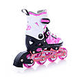 Ролічний коник Tempish DASTY Girl/ Біло-розові Розмір 40-43/25-27 см/ size 37-40/23-25.5см, Комбінований, 70, 82А, Для дівчаток, Чехія, Алюмінієвий сплав, Розсувні, ABEC 5, In-line, Фитнес (Fitness), Інтегрований, Бакля (кліпса) size 41-43/25.0-27.0см siz, фото 3