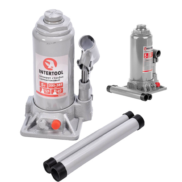 Домкрат "стовпчик" одноштоковий 5 т. INTERTOOL GT0023, фото 1