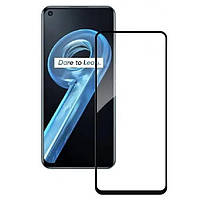 Защитное стекло для Realme 9i / полная проклейка экрана / черная рамка