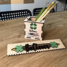 Подарунок на 1 вересня. Подарунок на День знань. Подарунок до школи З ЛОГОТИПОМ. Стаканчик + лінійка. Набір першокласника