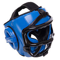 Шлем для единоборств со съемным защитным забралом BO-0270 Zelart M Синий (37363159)