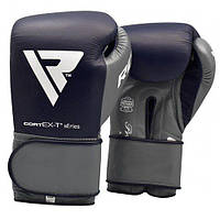 Боксерські рукавиці RDX Leather Pro C4 RDX Inc 10oz Синьо-сірий (37260081)