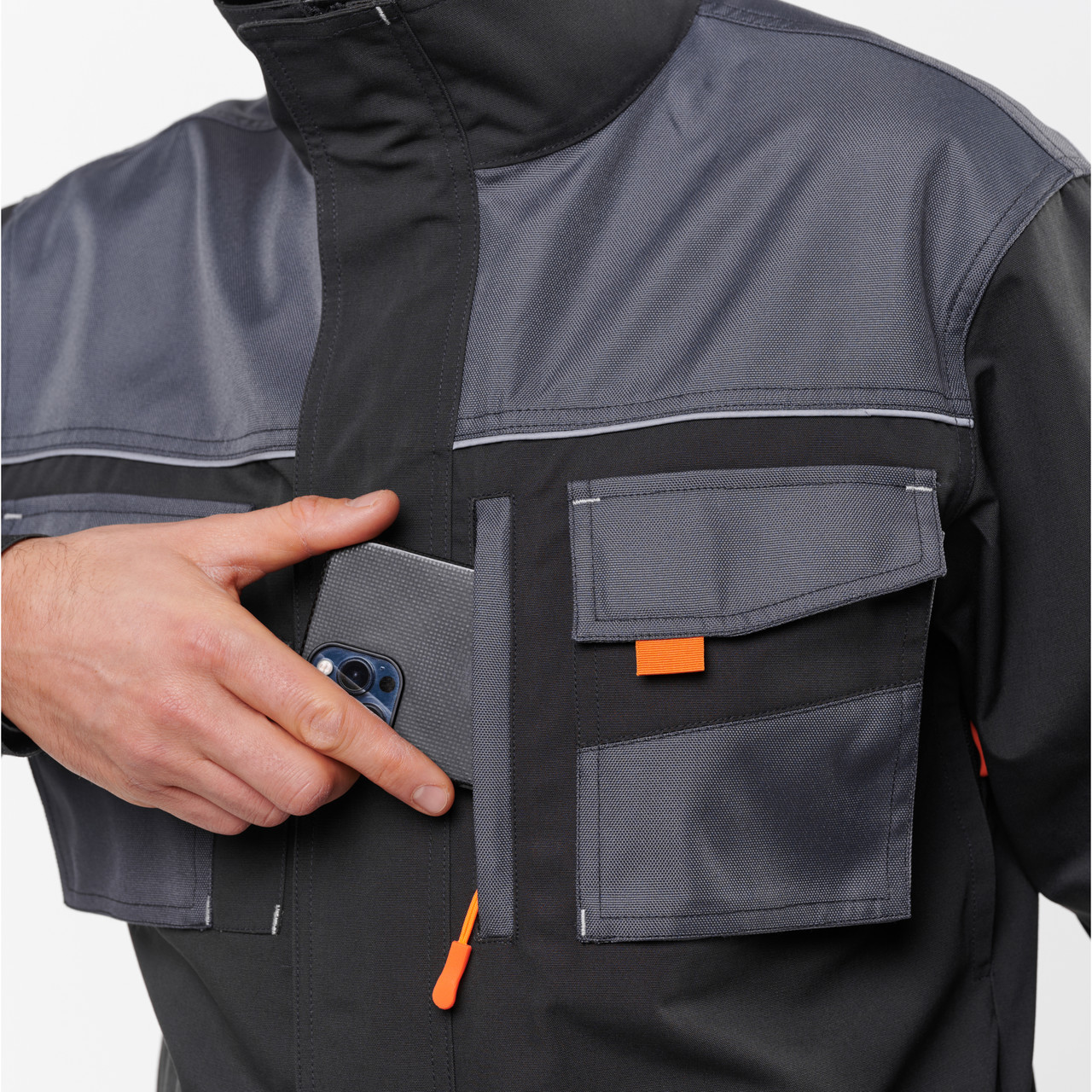 Куртка рабочая защитная SteelUZ Grey 23 (рост 188, размер 75, XXXLT) спецодежда - фото 2 - id-p1688899342