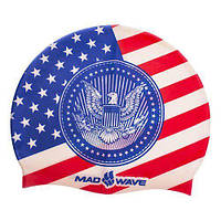 Шапочка для плавания USA M055303 Mad Wave Синий (60444072)