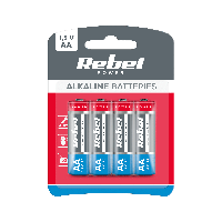 Батарейка Rebel АА LR6 Alkaline 1.5V на блістері BAT0061B