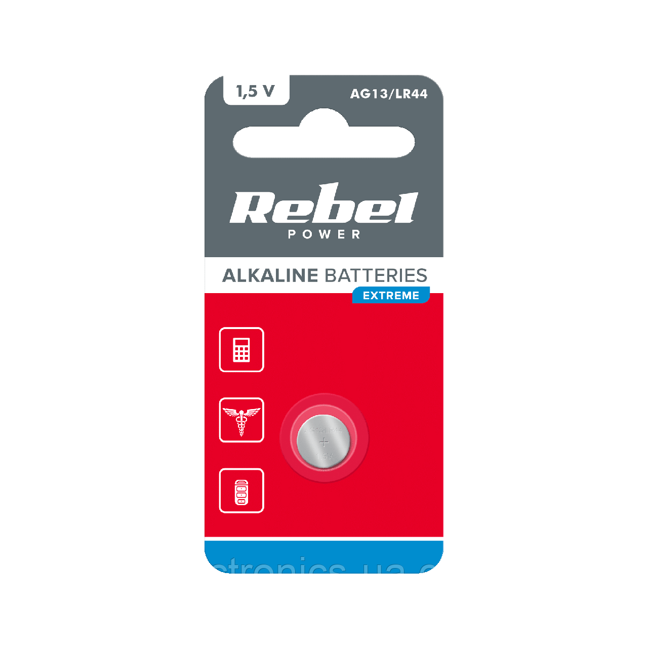 Батарейка Rebel AG13 LR44 Extreme Alkaline BAT0193