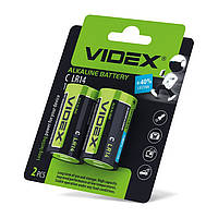 Батарейка Videx R14 1.5V Alkaline на блістері