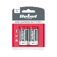 Батарейка Rebel R14 Zinc-Carbon 1.5V на блістері BAT0083B