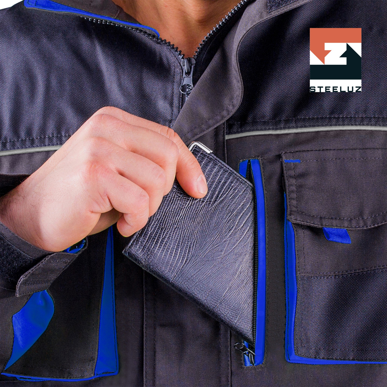 Куртка рабочая защитная SteelUZ BLUE 23 (рост 182) спецодежда - фото 5 - id-p1688867578