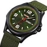 Чоловічий кварцовий годинник з нейлоновим ремінцем Skmei 9315AG Army Green, фото 5