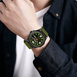 Чоловічий кварцовий годинник з нейлоновим ремінцем Skmei 9315AG Army Green, фото 3