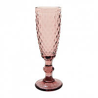 Бокал для шампанского OLens Изумруд-2 34215-12-3 150 мл розовый хорошее качество
