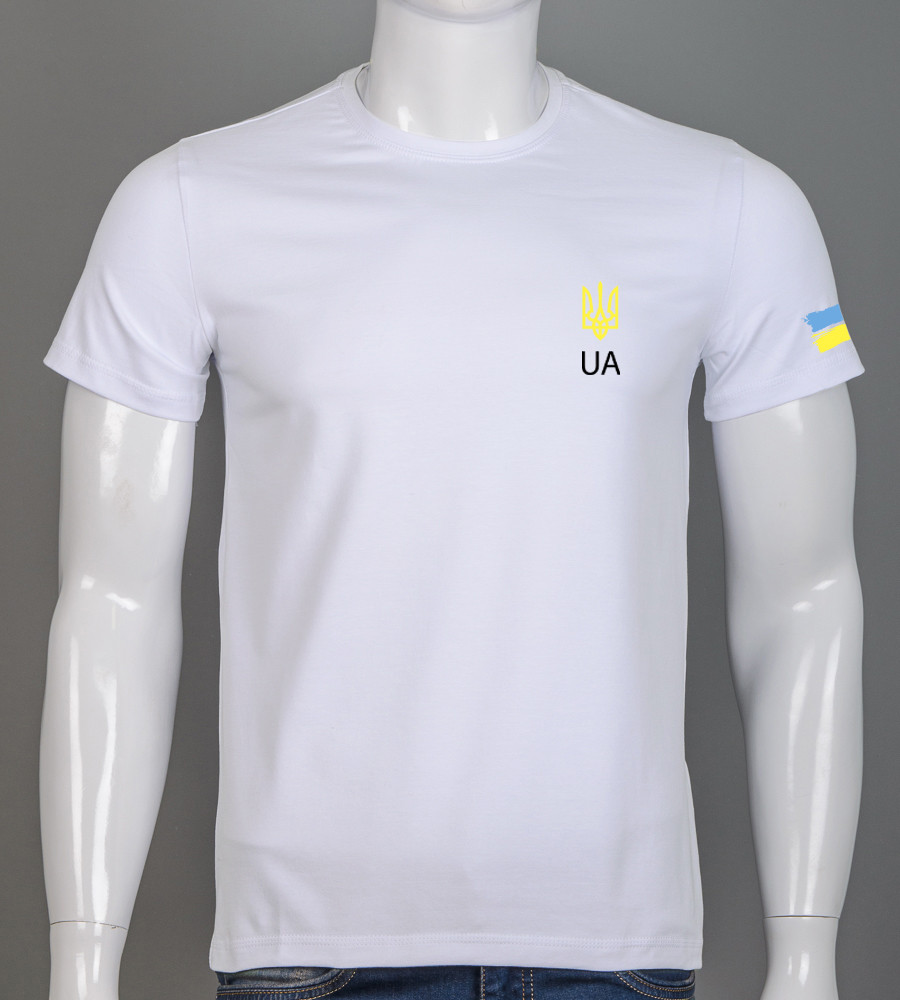 Футболка чоловіча Тризуб UA Білий 2306м, XL (1шт)