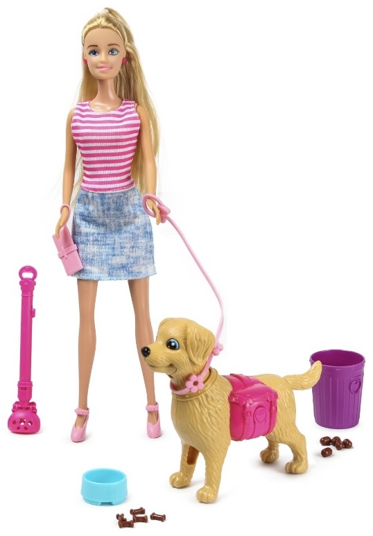 Лялька Anlily з собачкою та аксесуарами 99123,собачка їсть ходить в туалет