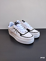 Кроссовки женские подростковые Nike Air Force 1 Shadow White&Black 36-41