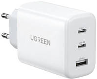 Зарядное устройство UGREEN CD275 65W 2xUSB-C 1xUSB-A White (90496)