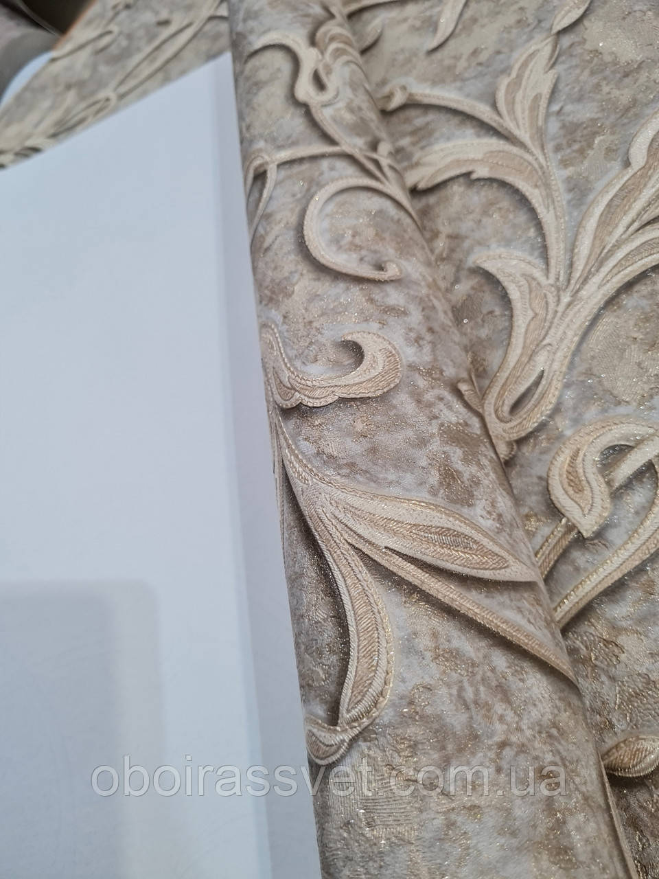 Шпалери Овація 8556-12 вініл гарячого тиснення,шовкографія на флізеліні 10 м ширина 1.06 м, фото 1