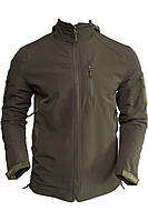 Куртка мужская тактическая Combat Турция Софтшел Soft-Shell ВСУ (ЗСУ) 8177 M оливковая хорошее качество