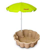 Пісочниця басейн "Квітка" з парасолькою Doloni Toys 01235/02eco