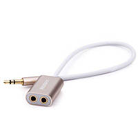 Audio разветвитель AUX Sharing RL-S20 3.5 miniJack silver Remax 320402 хорошее качество