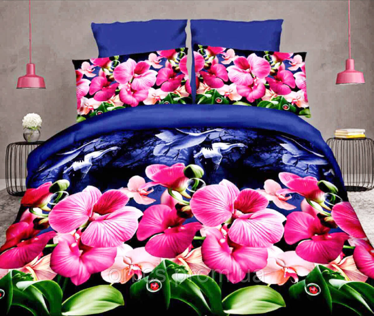 Комплект постельного белья от украинского производителя Polycotton Двуспальный 90906 хорошее качество - фото 1 - id-p2197625768