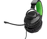 Навушники дротові з мікрофоном JBL Quantum 100X (JBLQ100XBLKGRN) чорні, фото 5