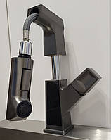 Змішувач для раковини Platinum A231 Графіт Змішувач для умивальника Кран для раковини з термостатом