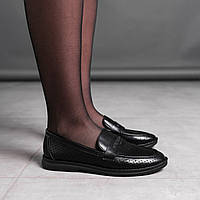 Мокасины женские Fashion Stella 3571 37 размер 24 см Черный хорошее качество