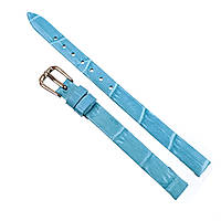 Кожаный ремешок для часов ширина 8 мм Aono AN01BU01-08 голубой