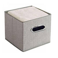 Коробка складная для хранения вещей Stenson 332323WB 33х23х23 см серая хорошее качество