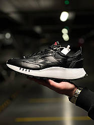 Кросівки чоловічі Reebok Classic Leather Black White 41