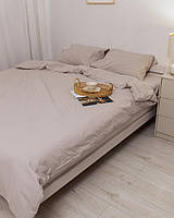 Постельное белье евро Dushka Home Байка 20670 200х220 см светло-серое хорошее качество
