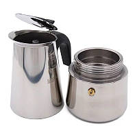 Гейзерная кофеварка Rainstahl RS-CM-8800-04 200 мл 4 чашки серебристая хорошее качество