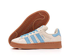 Жіночі Кросівки Adidas Campus 00s Beige Blue / Адідас Кампус 00 Бежеві з Блакитним, фото 3